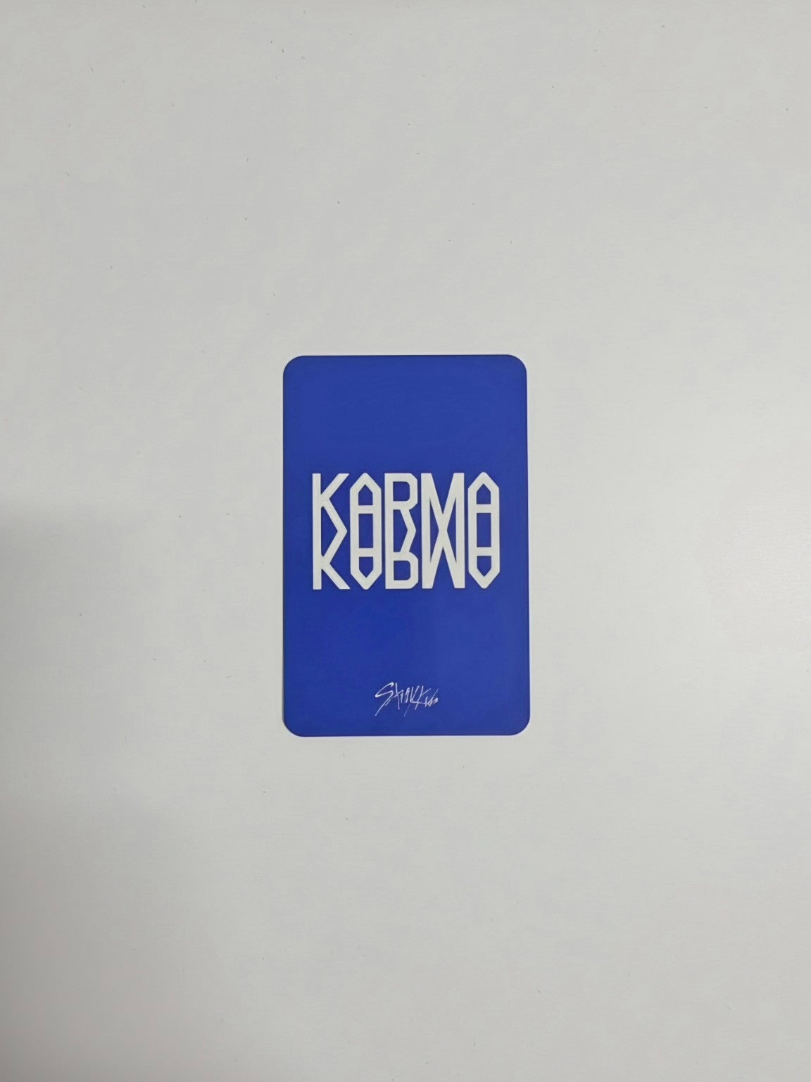 Stray Kids KARMA blue photocard back