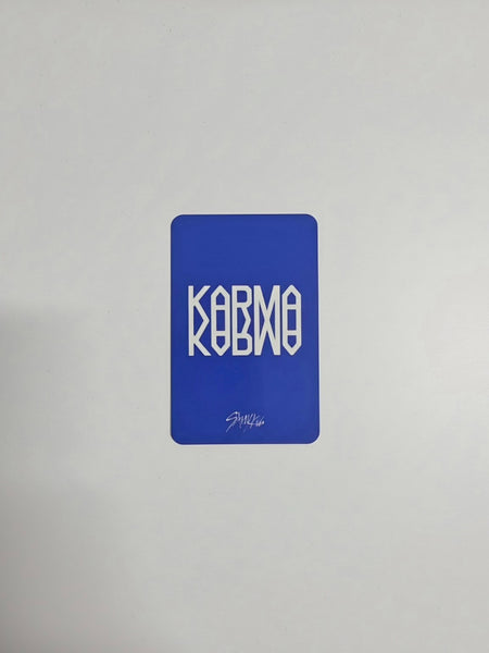 Stray Kids KARMA blue photocard back