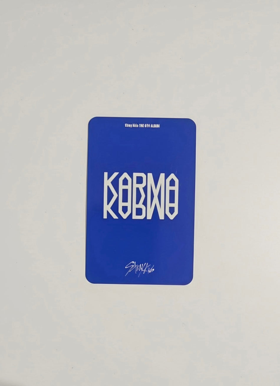 Stray Kids KARMA album photocard blue back