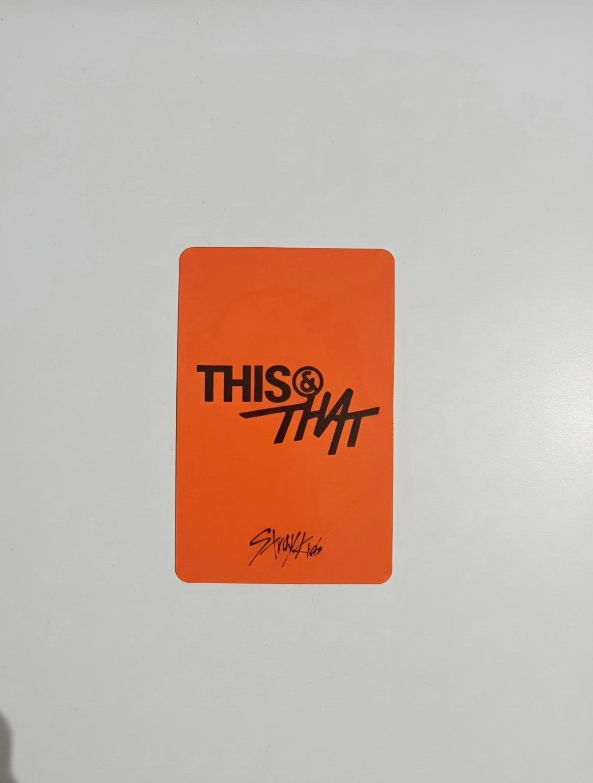Stray Kids THIS & THAT photocard orange back