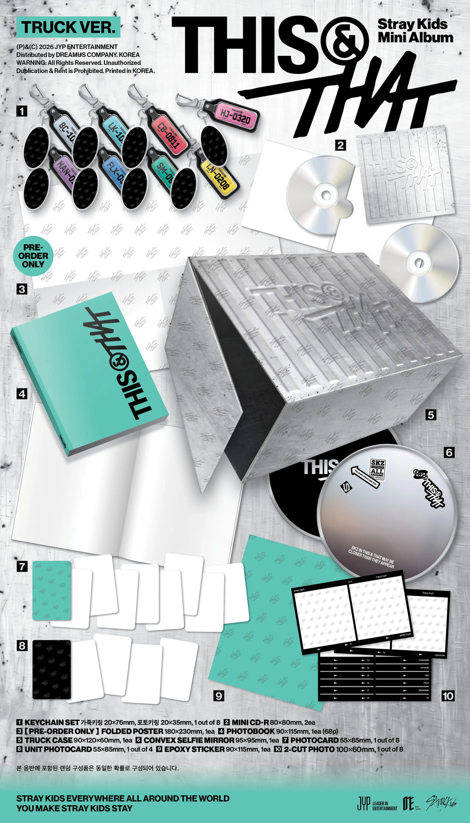 Stray Kids THIS & THAT TRUCK Ver. album inclusions