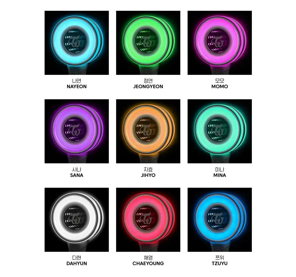 The official TWICE Candybong Infinity fanlight with a rotating center and colorful RGB LED display for ONCE.